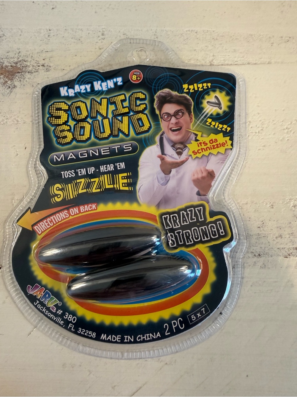 JA-RU Krazy Ken’z Sonic Sound Magnets 2pc Buzzing Sizzle Magnetic Toy NEW